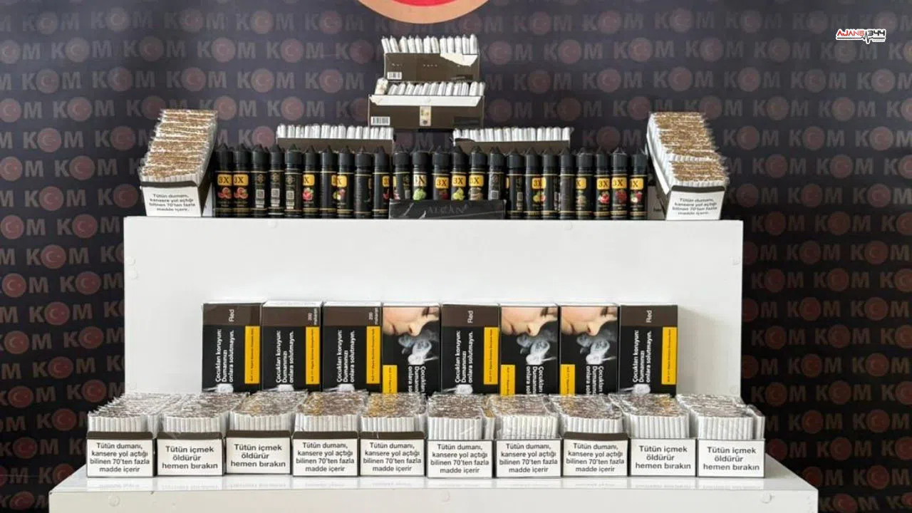 Kahramanmaraş'ta kaçak tütün ve elektronik sigara operasyonu
