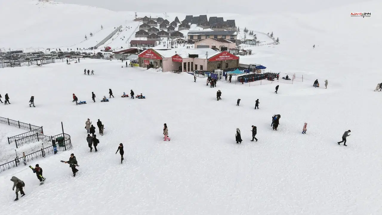 Yedikuyular Kayak Merkezi’ne Yoğun Hafta Sonu İlgisi