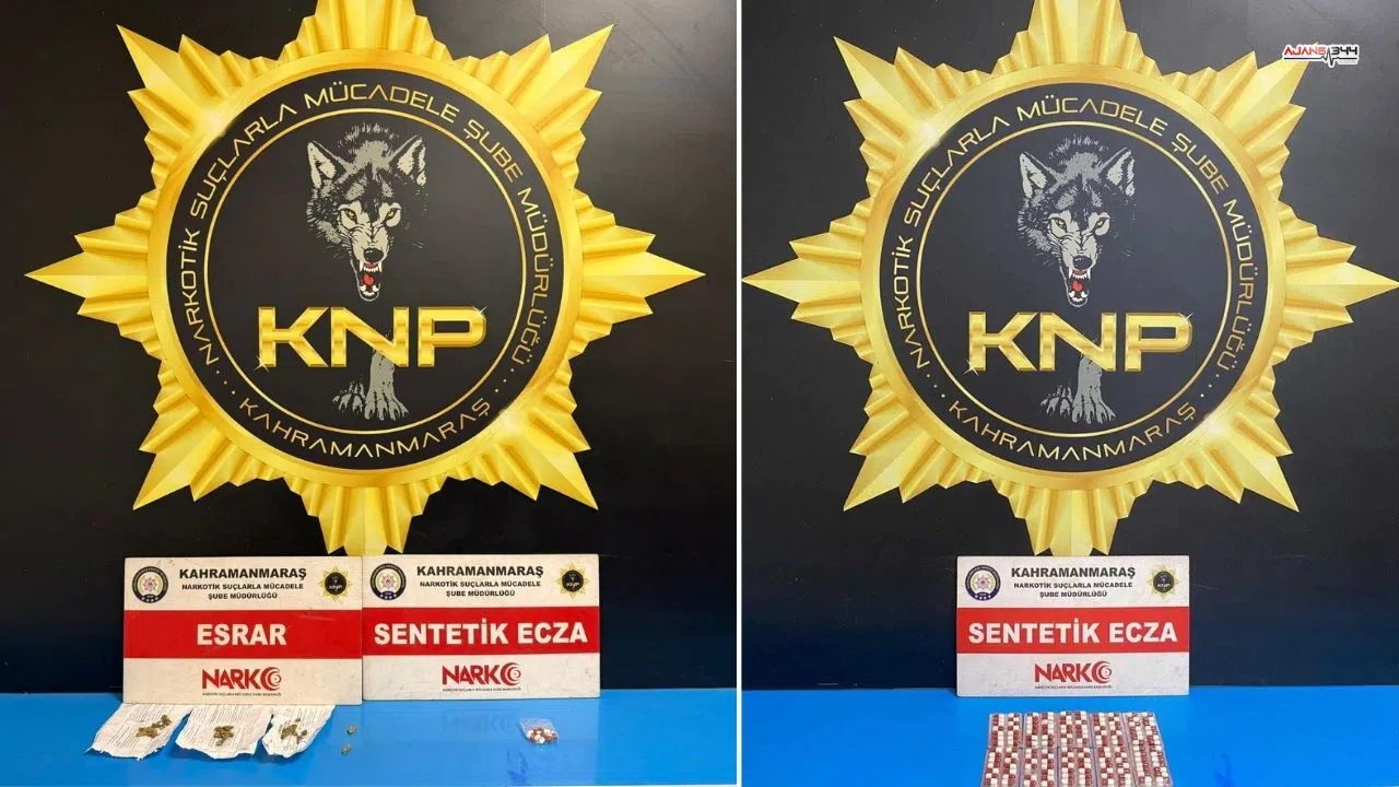 Maraş'ta iki ayrı operasyonda sentetik hap ve esrar ele geçirildi