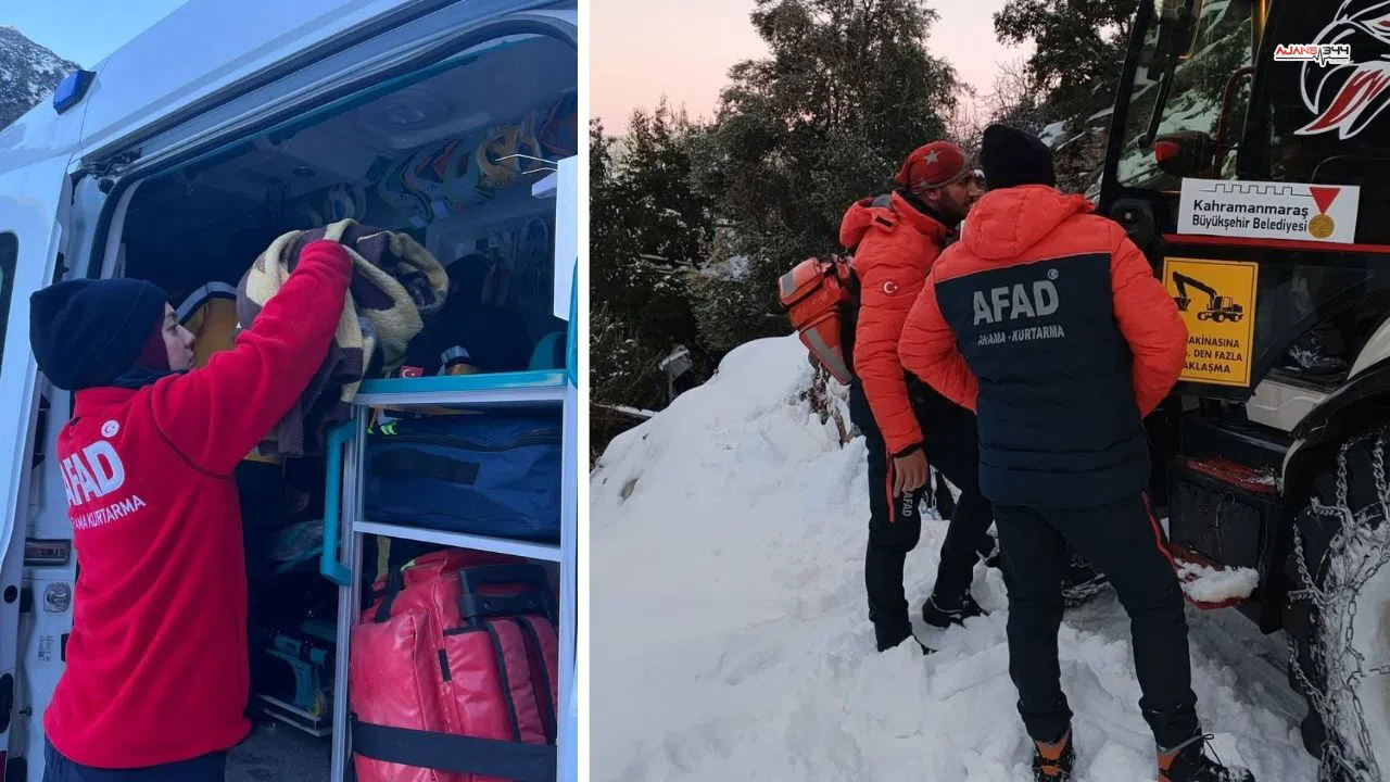 Onikişubat'ta mahsur kalan vatandaşın imdadına AFAD ekipleri yetişti