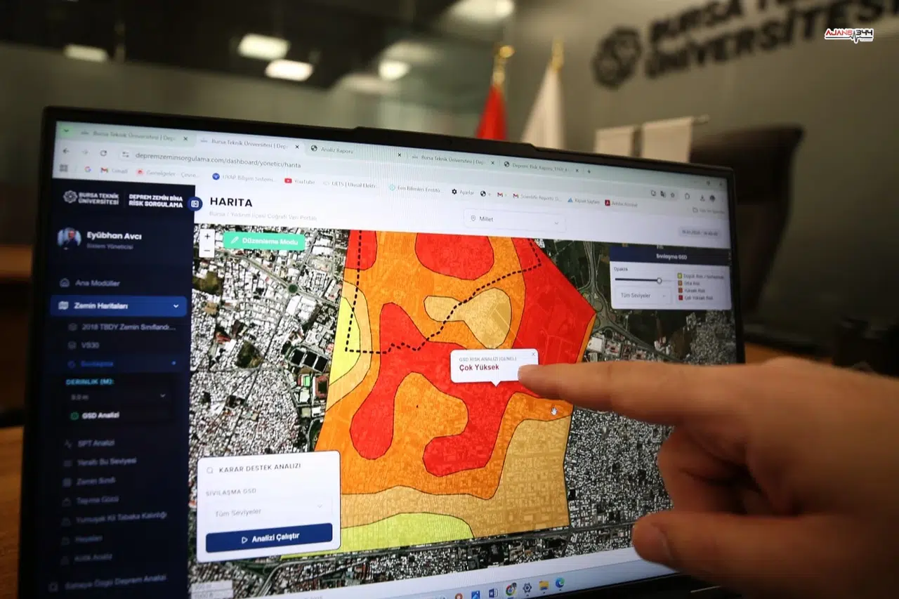 Tek tuşla deprem riski ve zemin durumu sorgulanabilecek