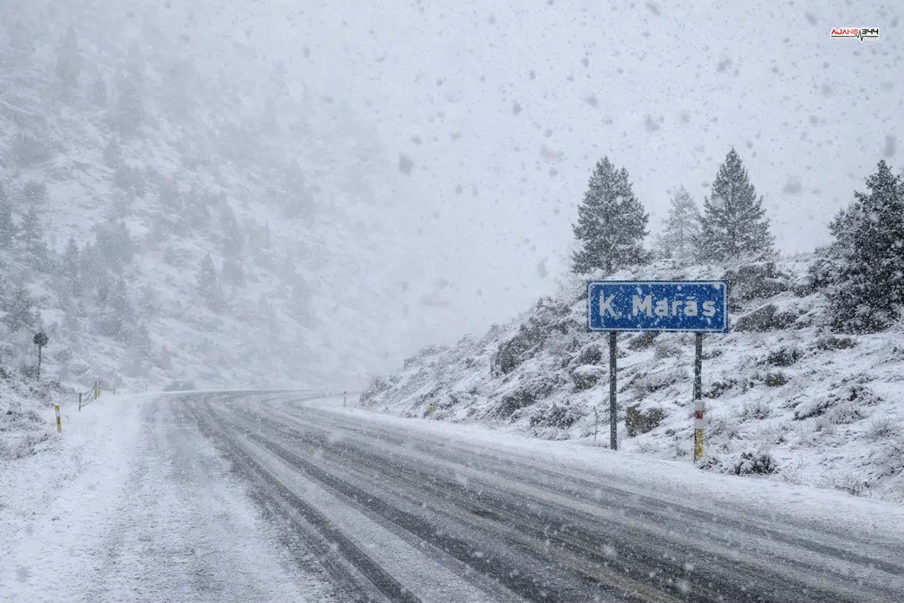 Kahramanmaraş'ta Yüksek Kesimler Beyaza Büründü