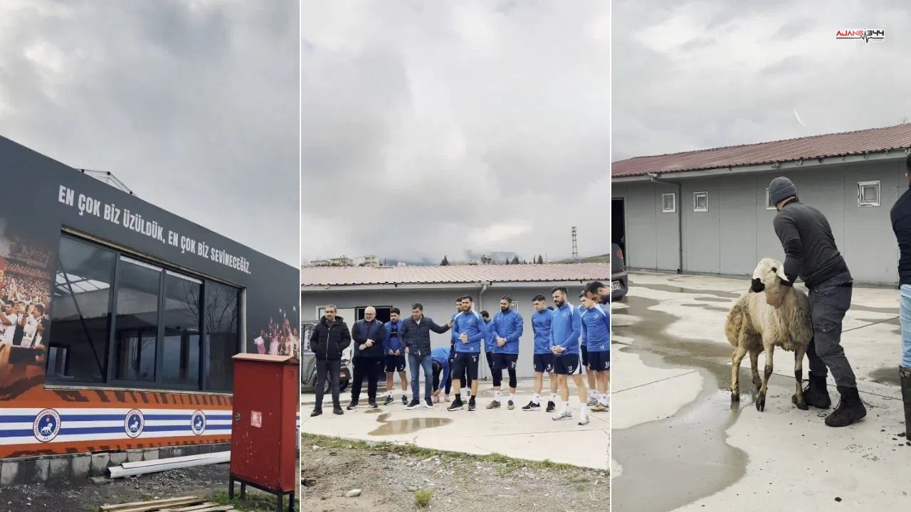 İstiklalspor Oyuncularına Şükür Kurbanı Kesti