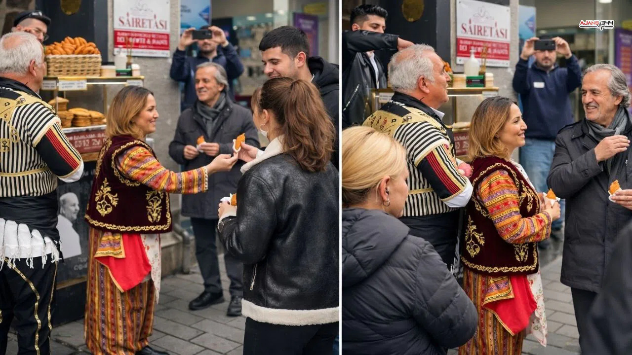 Kurtuluşun Yıldönümünde İstanbul’da Çete Kıyafetiyle İçli Köfte Dağıttı