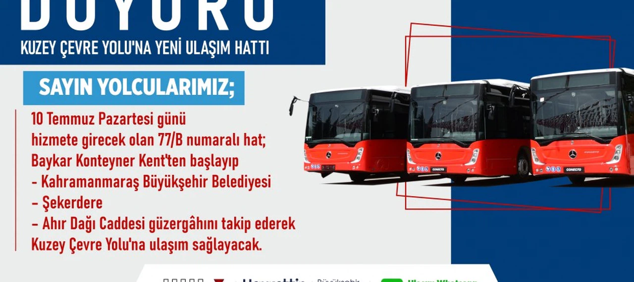 Büyükşehir’den Kuzey Çevre Yolu’na Yeni Ulaşım Hattı