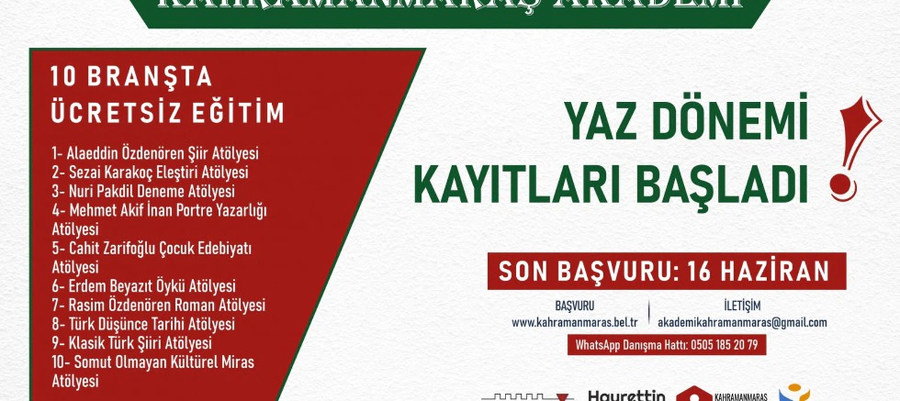 Kahramanmaraş Akademi’de Yaz Dönemi Kayıtları Başladı