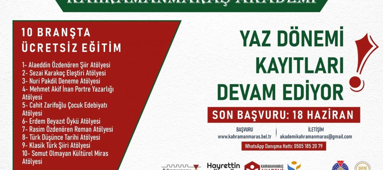 Kahramanmaraş Akademi’de Yeni Dönem Kayıtları Devam Ediyor