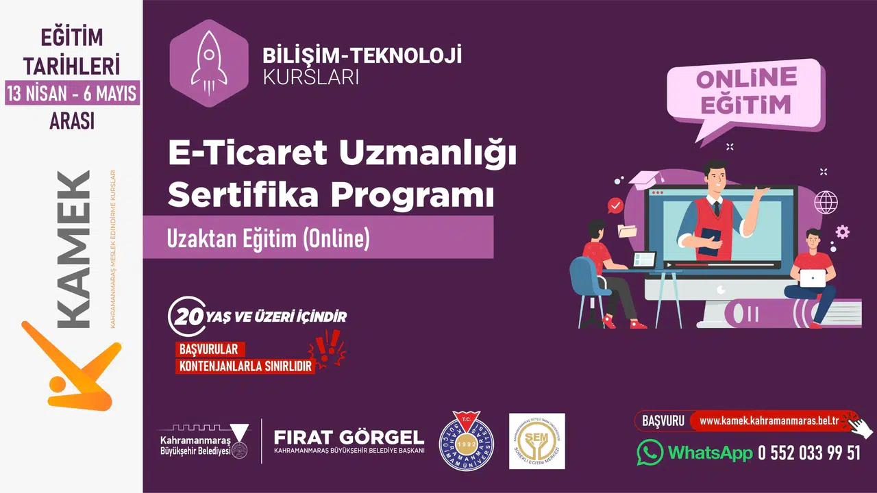 KAMEK'ten e-ticaret atağı! Ücretsiz eğitimler başlıyor
