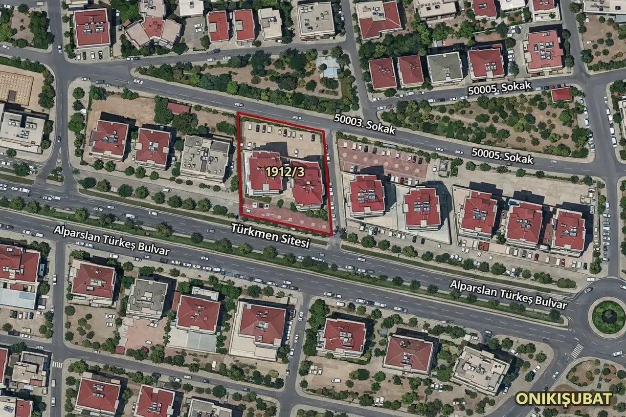 Onikişubat'ta icradan satılık 3+1 daire