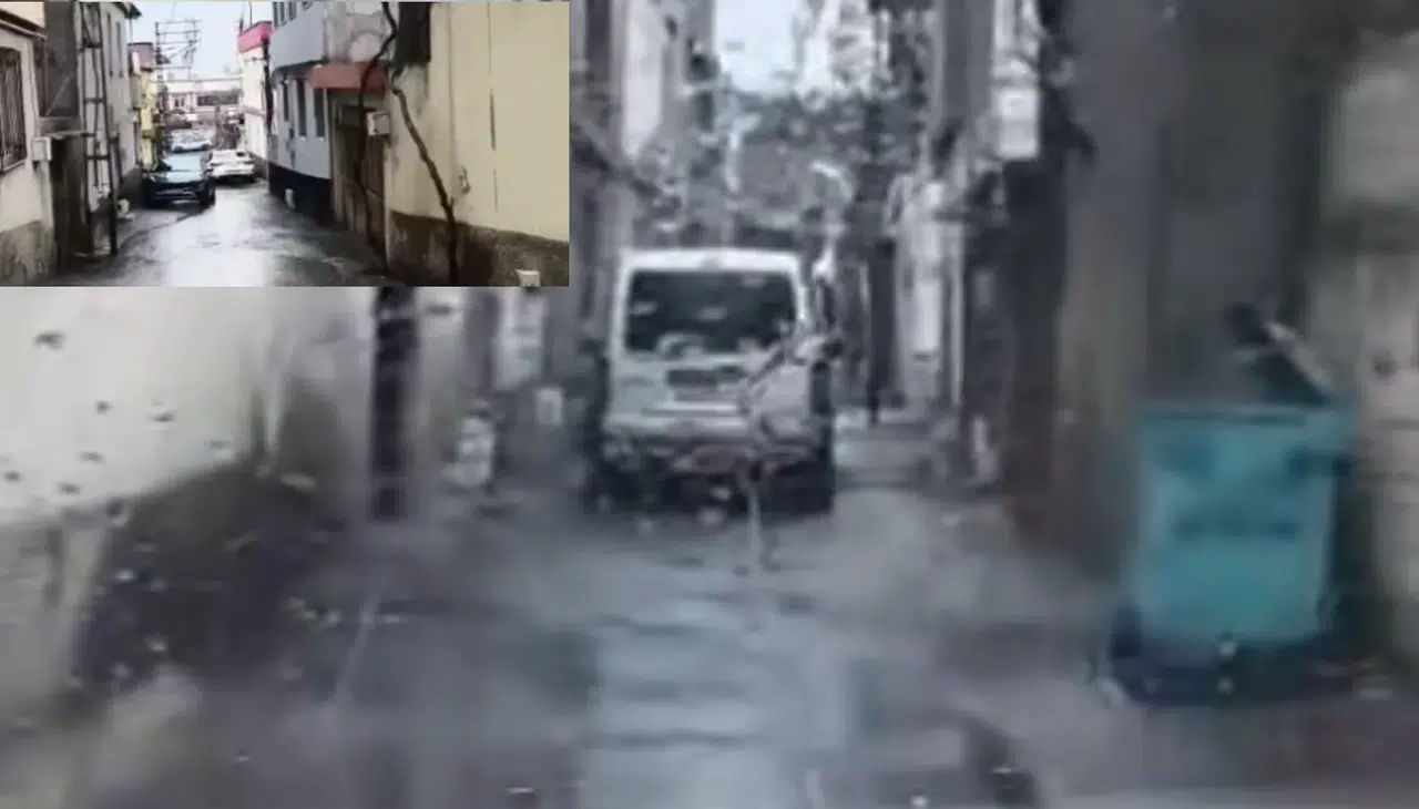 Bu Sokakta Ne Oldu? Sürücü Çaresiz Kaldı