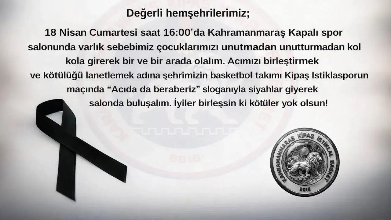 Kipaş İstiklalspor Basket Maçında Birlik Çağrısı