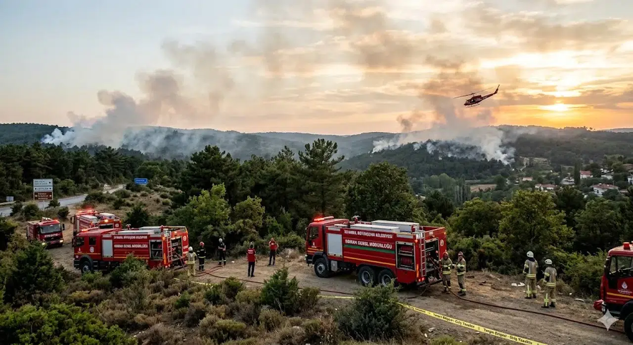 İstanbul'da Orman Yangını: İki İlçede Alevler Söndürüldü