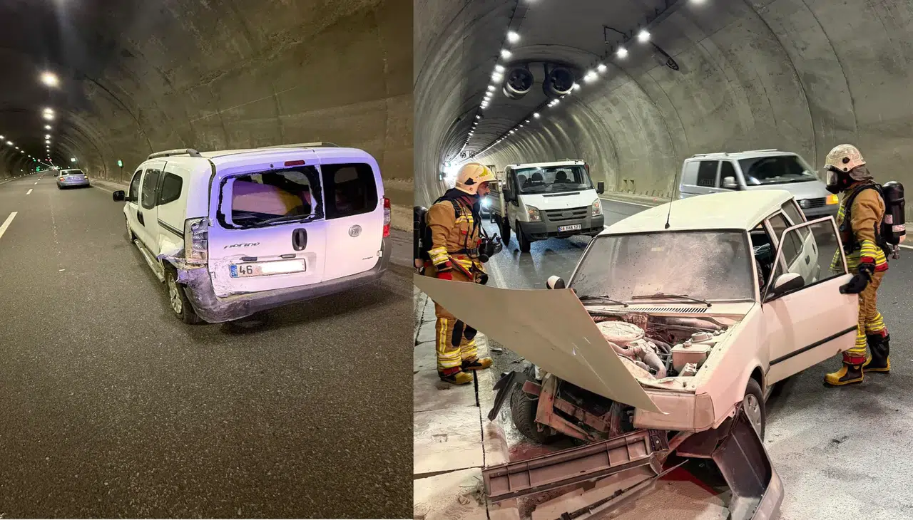 Sezai Karakoç Tüneli’nde Kaza: 1 Yaralı Kurtarıldı