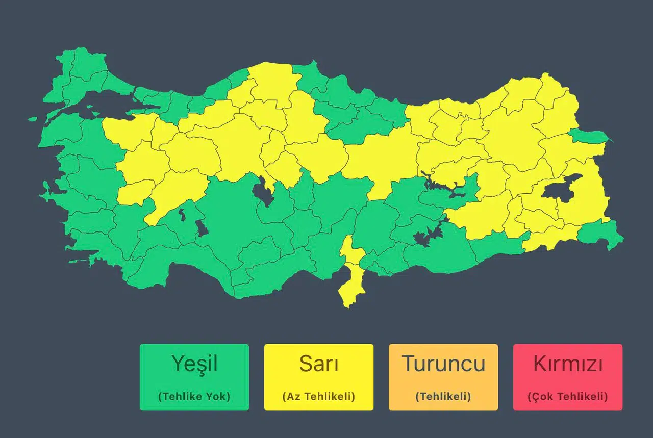 Kuvvetli Yağış Ve Kar Uyarısı Yapıldı