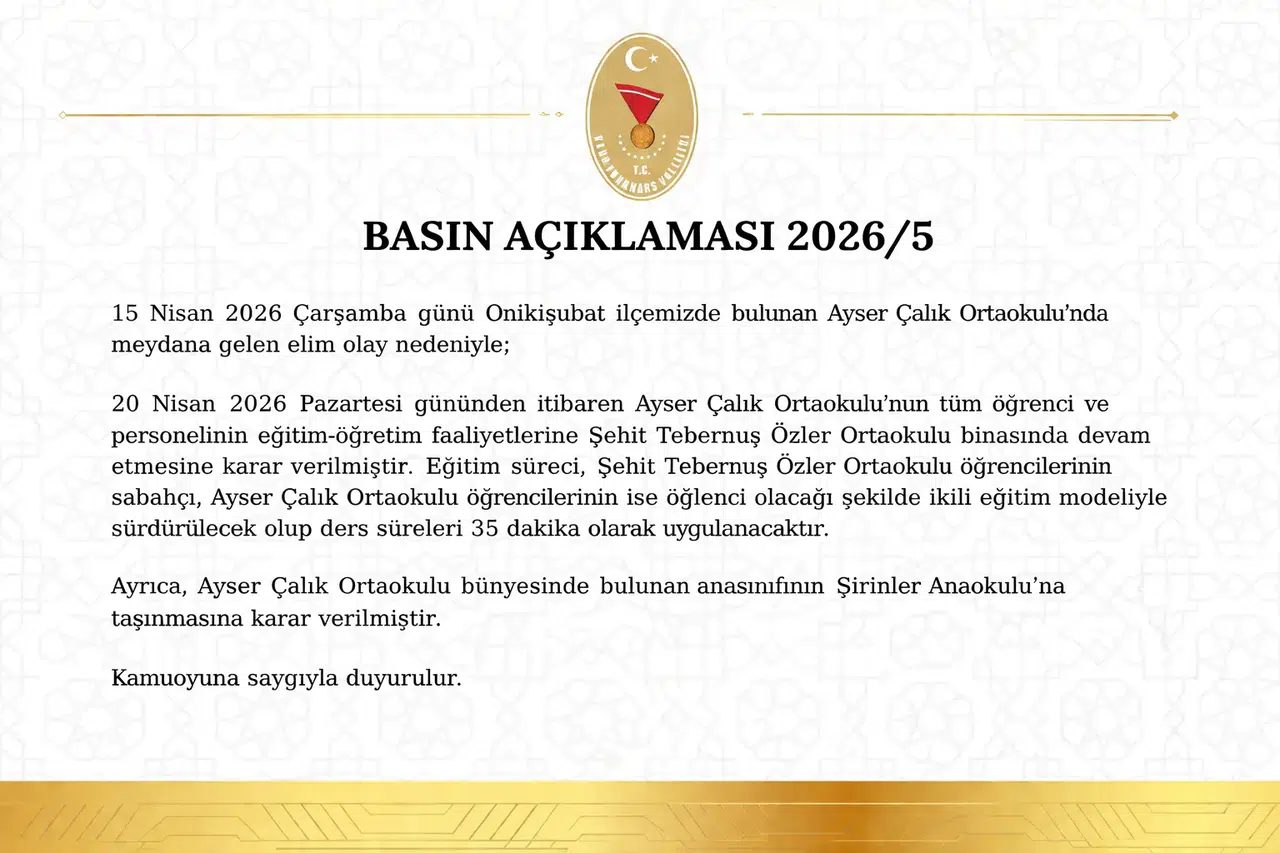 Okulda Yaşanan Olay Sonrası Eğitim Kararı Açıklandı