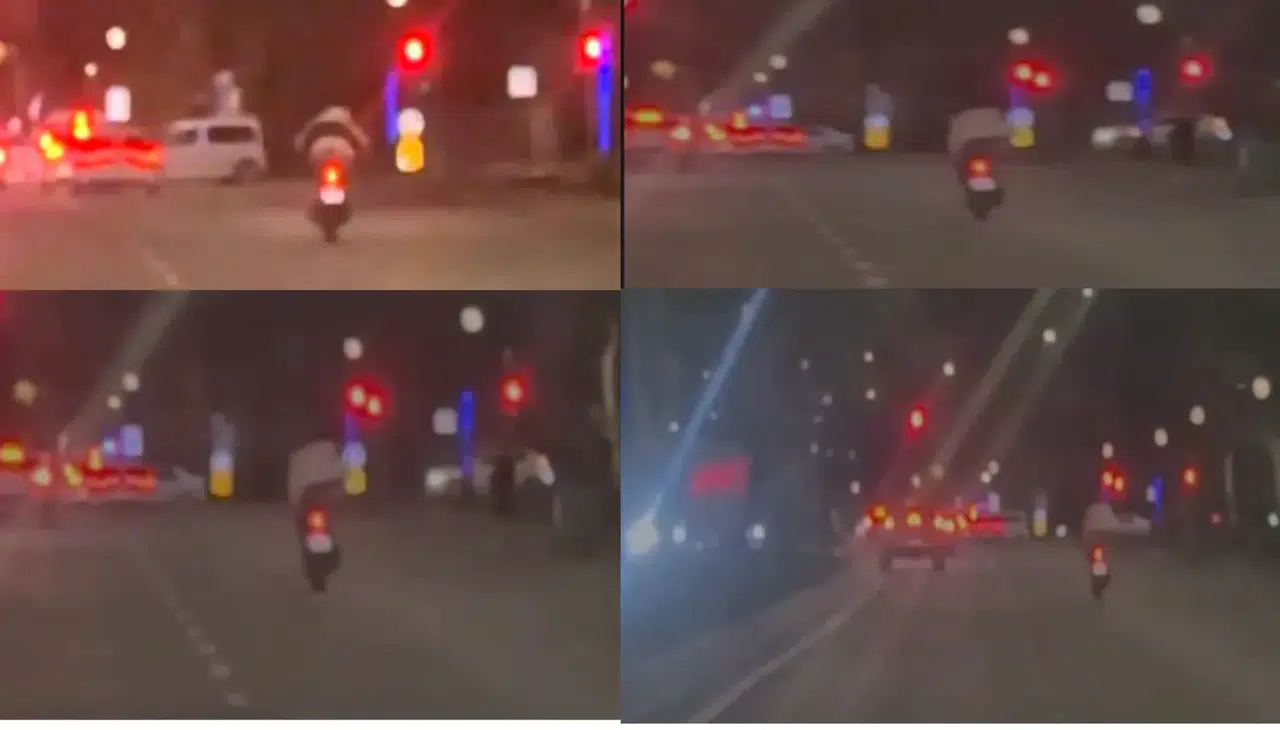 Kontrolden Çıkan Gösteri! Trafikte Herkes Aynı Şeye Odaklandı