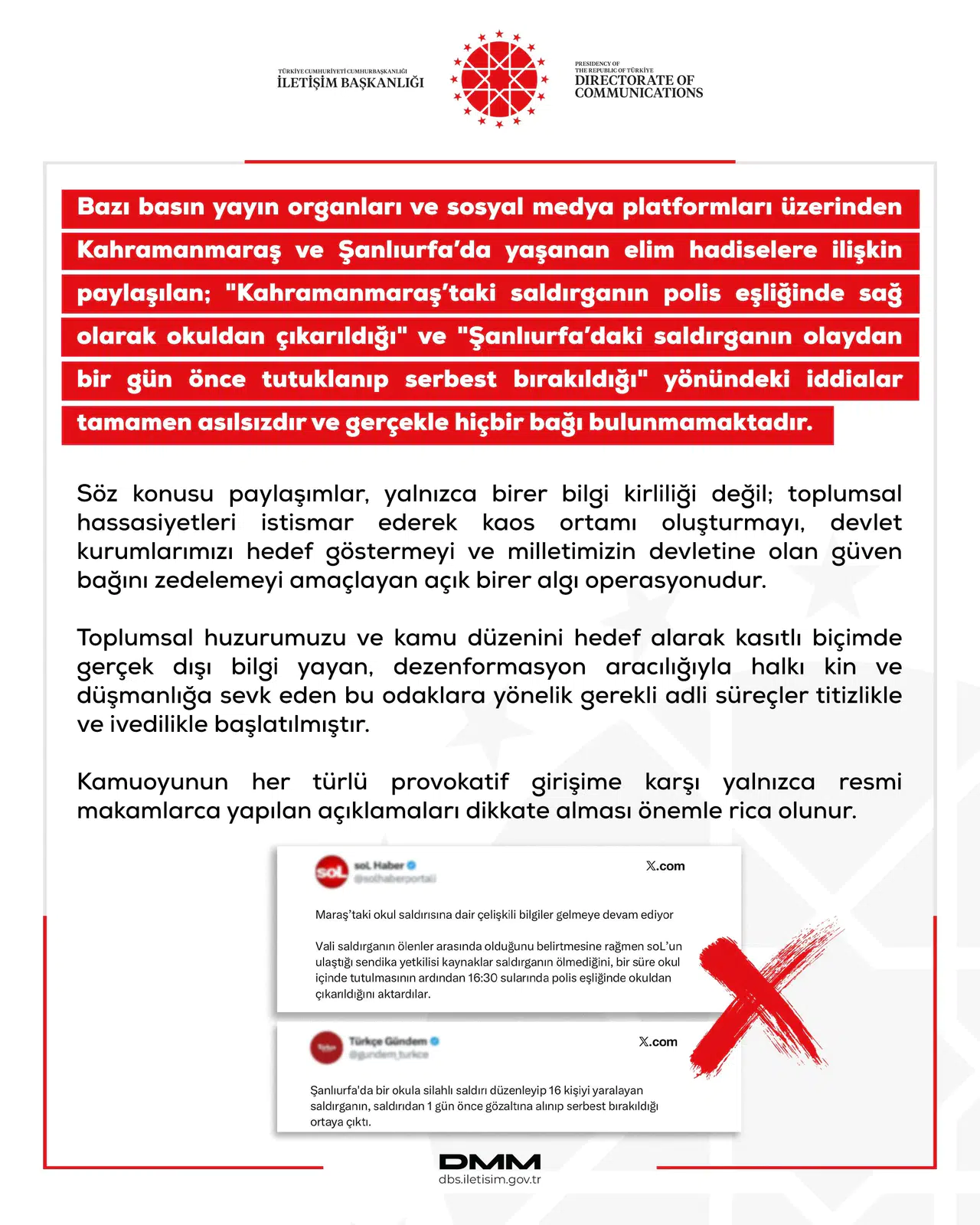 Kahramanmaraş İddialarına Resmi Açıklama Geldi