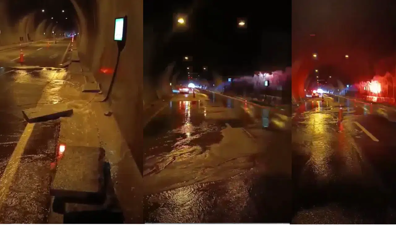 Yağışın Etkisiyle Tünel Ulaşıma Kapatıldı