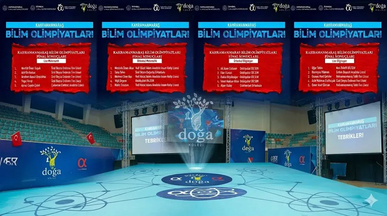 Kahramanmaraş Bilim Olimpiyatları'nda Şampiyonlar Belli Oldu!