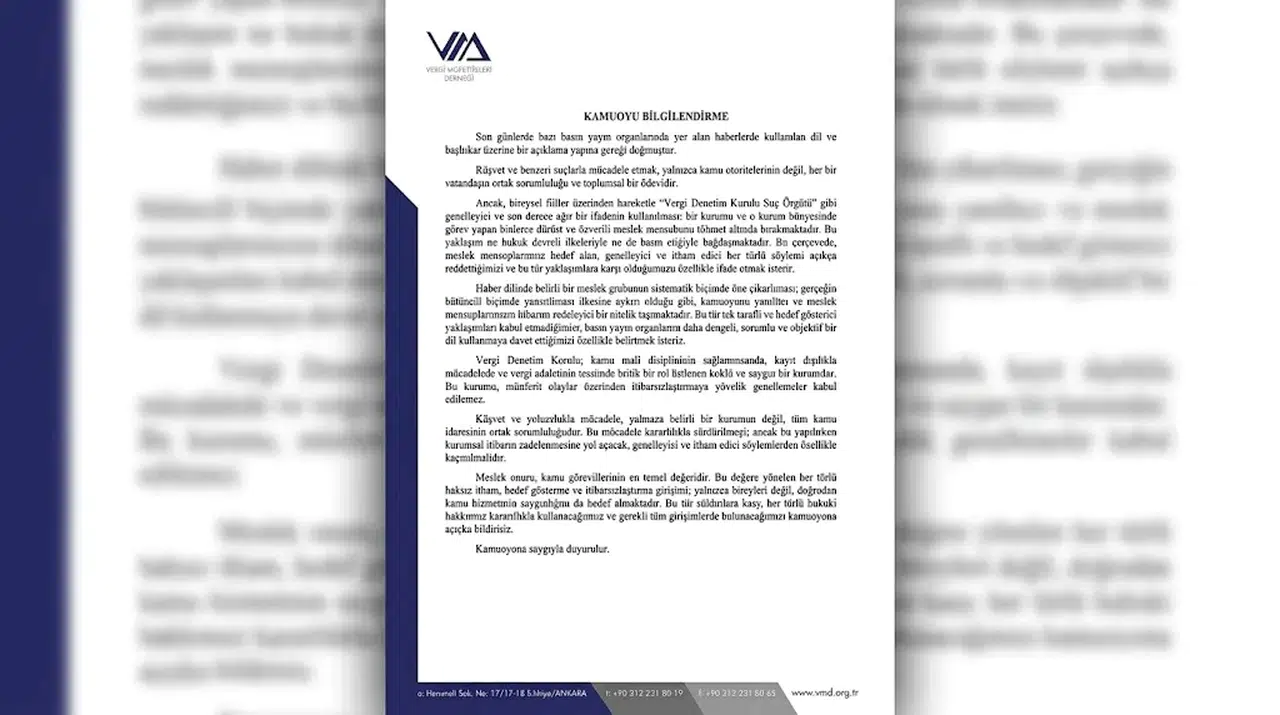 VMD'den Sert Açıklama: Kurumsal İtibar Hedef Alınamaz