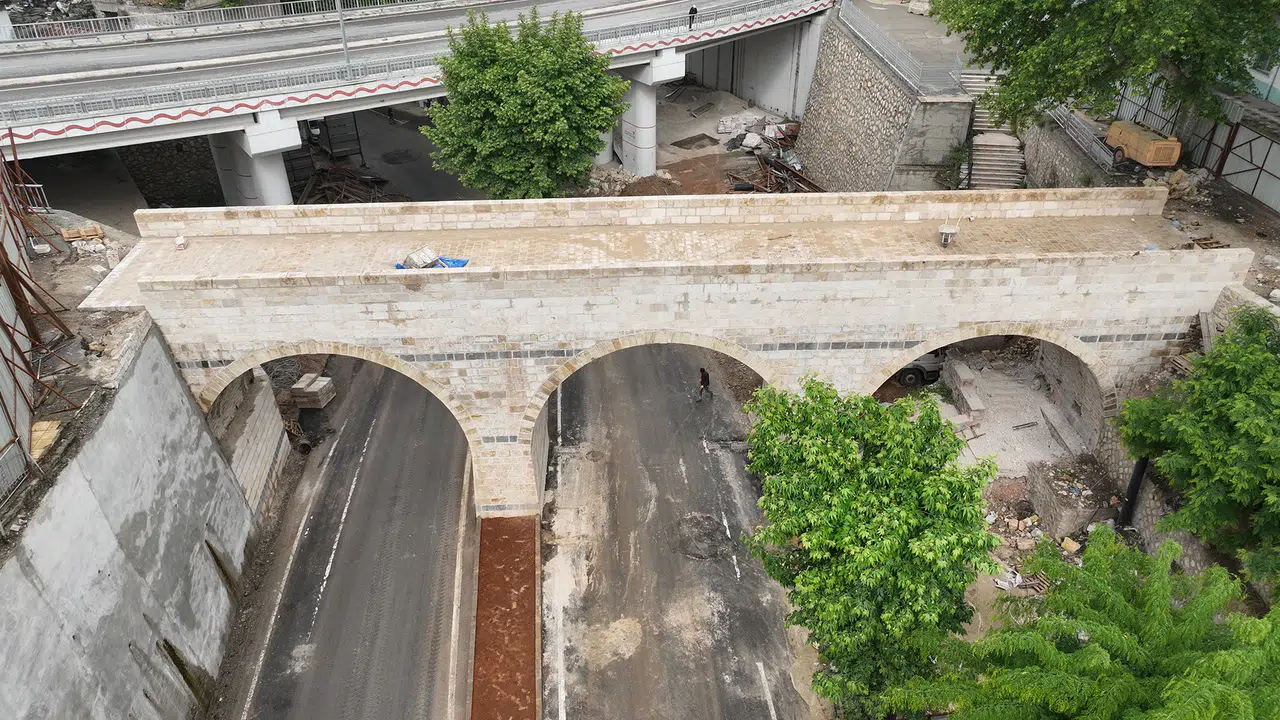 Tarihi Kanlıdere Köprüsü’nde restorasyonda sona gelindi
