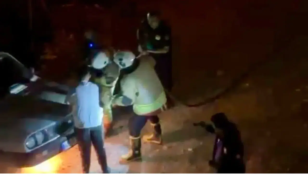Kahramanmaraş’ta Alev Alan Araçta Sürücü Yaralandı