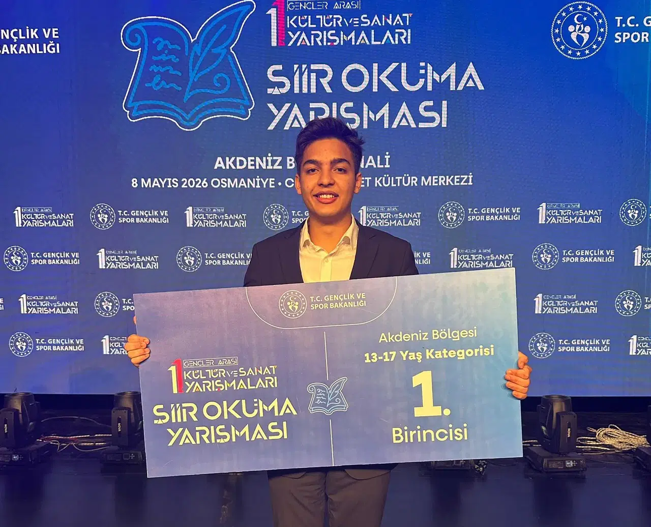 Kahramanmaraşlı Genç Şair Akdeniz Bölge Şampiyonu Oldu