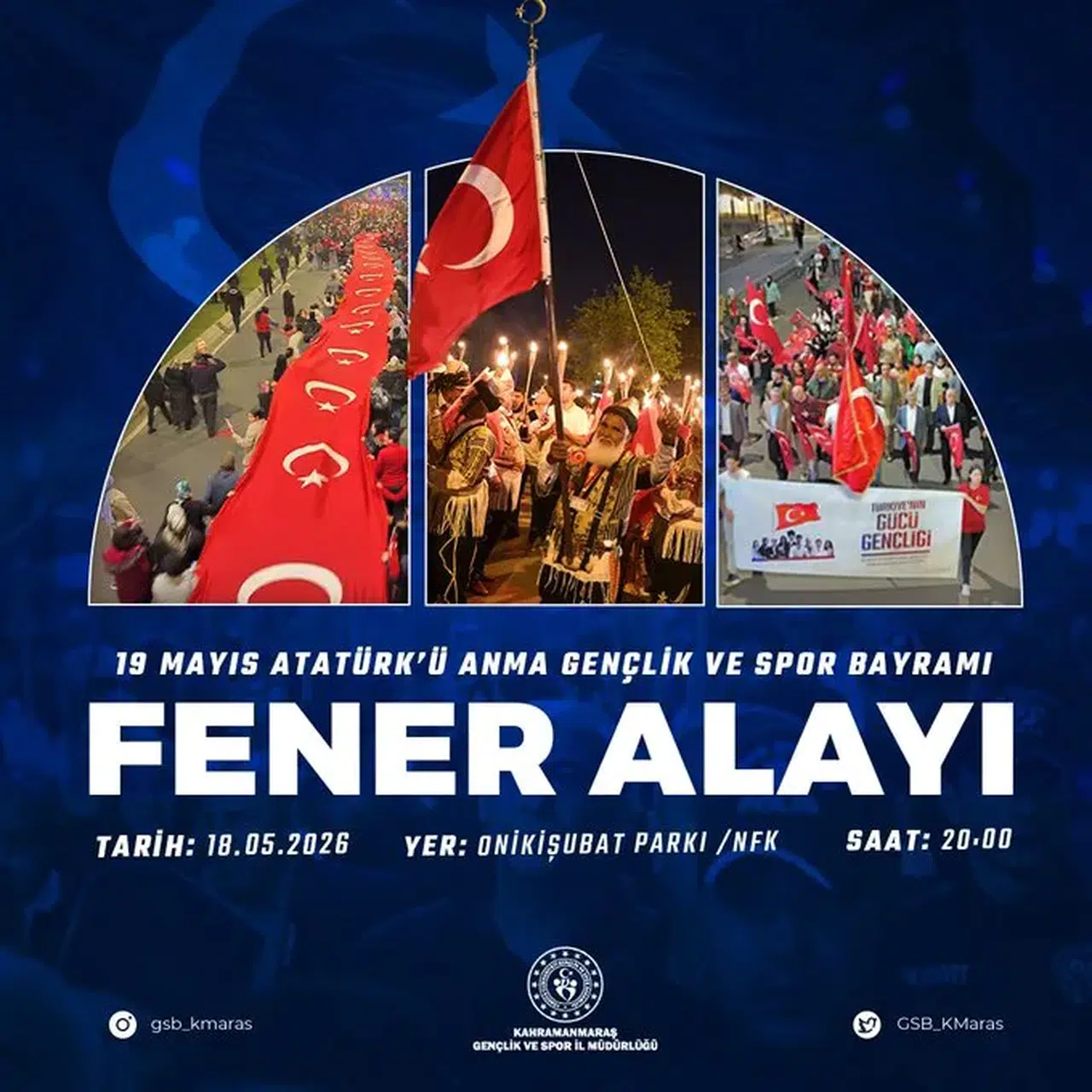 Kahramanmaraş’ta 19 Mayıs Coşkusu Fener Alayı ile Başlıyor