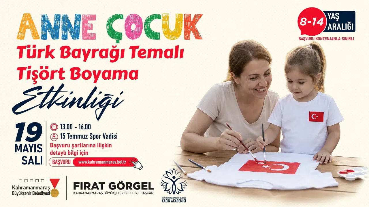Büyükşehir'den 19 Mayıs'ta tişört boyama etkinliği!
