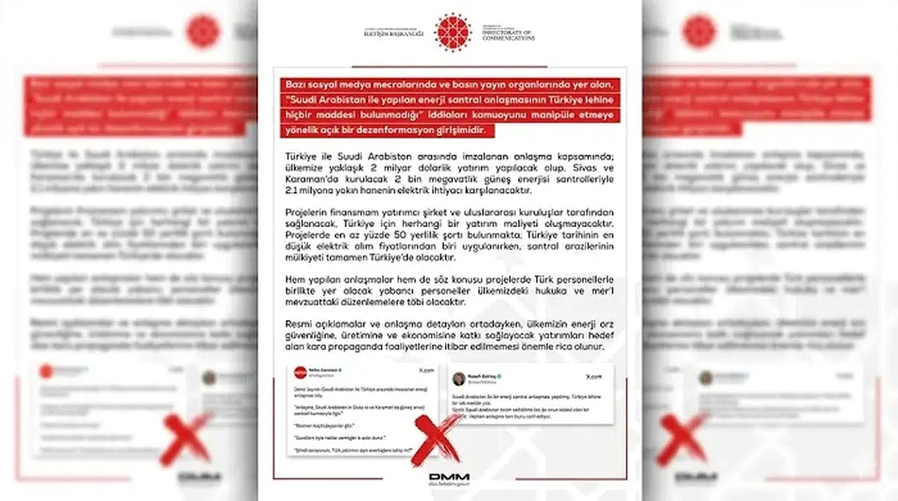 Enerji Anlaşması Hakkındaki İddialara Resmi Yalanlama
