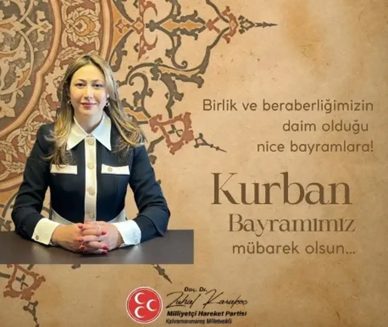 MHP Kahramanmaraş Milletvekili Zuhal Karakoç’tan Kurban Bayramı Mesajı