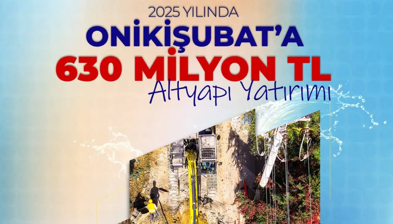 Onikişubat’a 630 Milyon TL’lik Dev Altyapı Yatırımı
