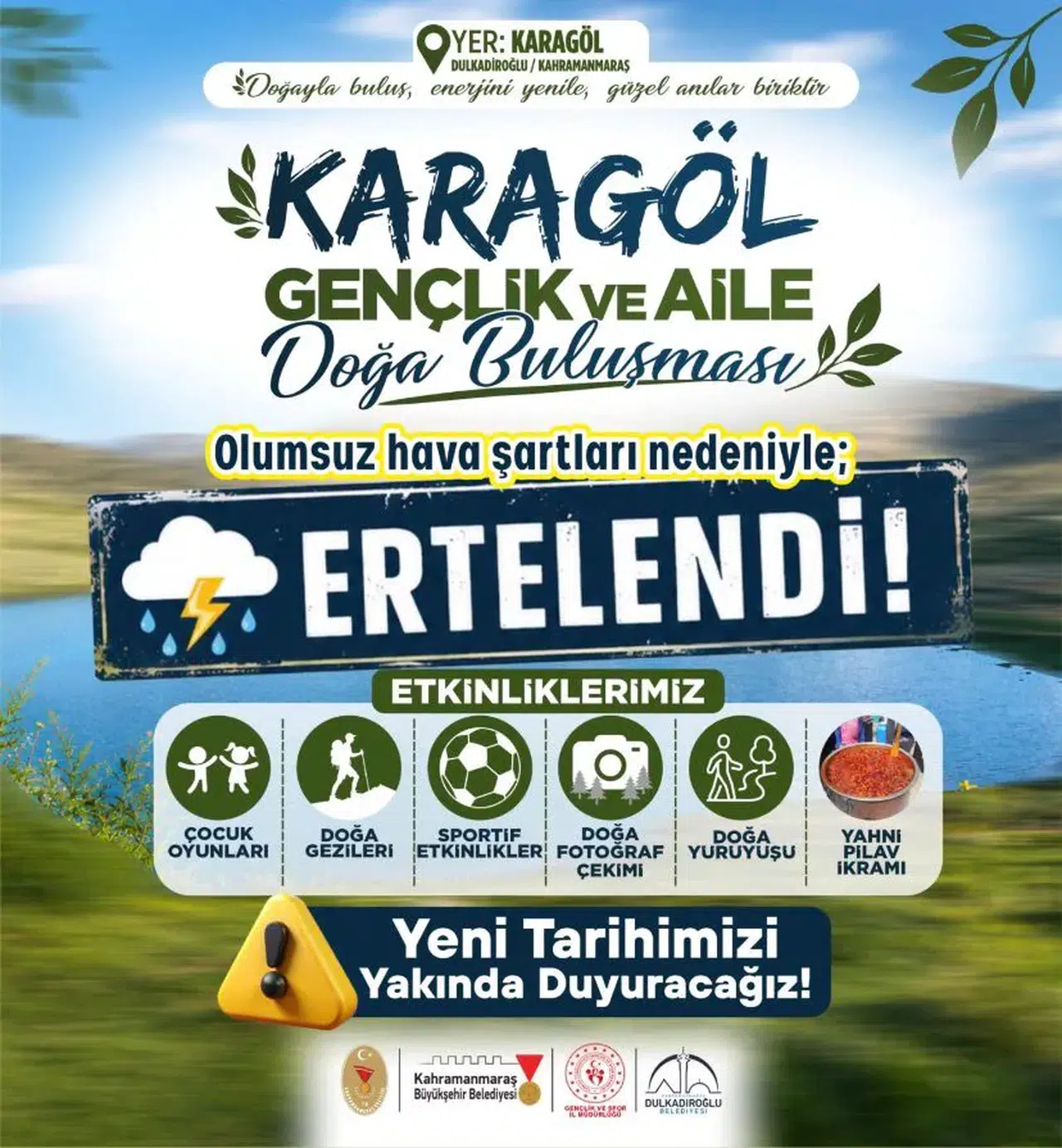 Karagöl’deki Gençlik Buluşması Ertelendi