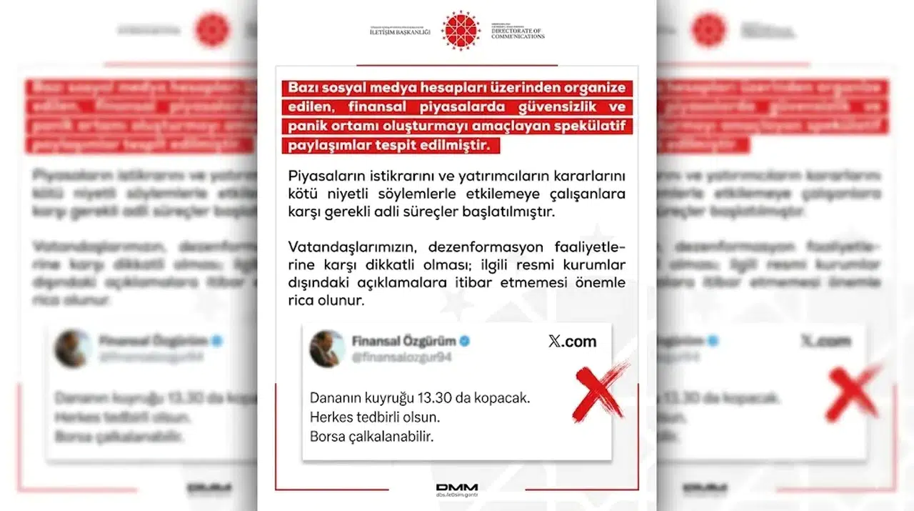 İletişim Başkanlığı'ndan Finansal Piyasalar İçin Uyarı