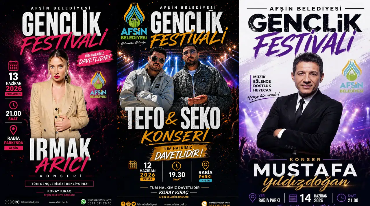 Afşin Gençlik Festivali 8 Haziran’da Başlıyor!