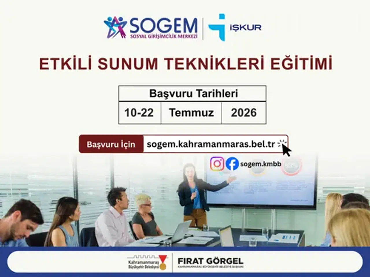SOGEM'den Ücretsiz Etkili Sunum Teknikleri Eğitimi