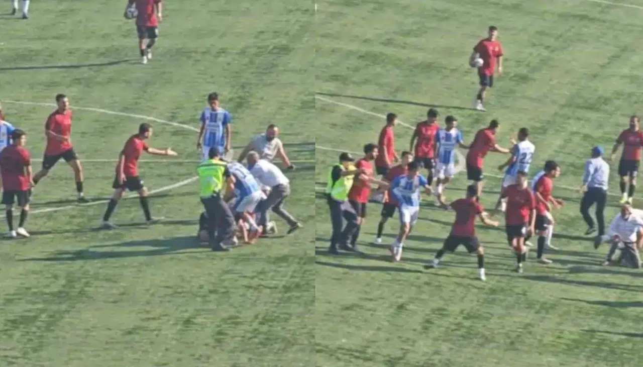 Futbol Turnuvasında Saha Karıştı! Kavga Kameraya Yansıdı