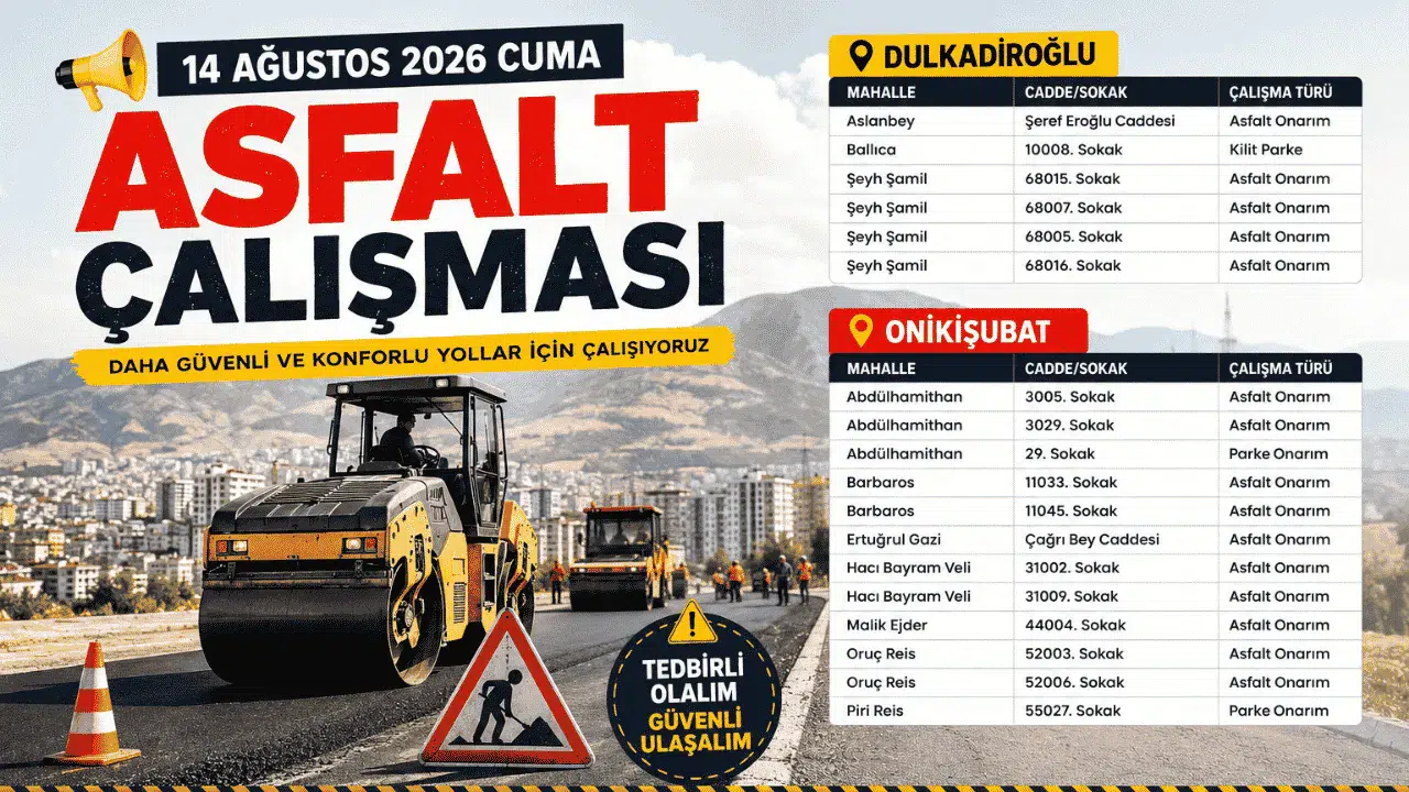 Kahramanmaraş’ta Asfalt Mesaisi Başladı! İşte O Yollar