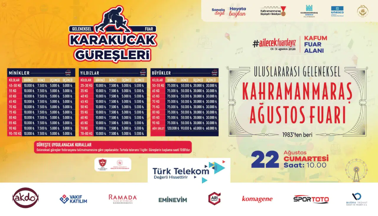 Kahramanmaraş’ta Er Meydanında Büyük Ödül