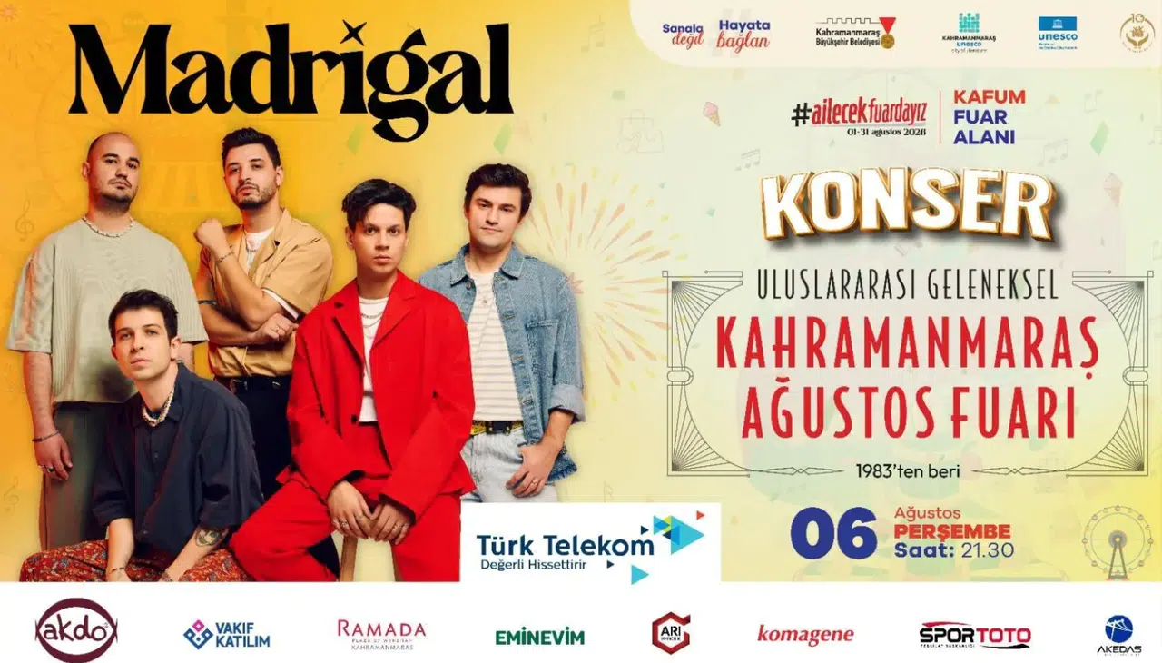 Madrigal 6 Ağustos’ta KAFUM’da Sahne Alacak