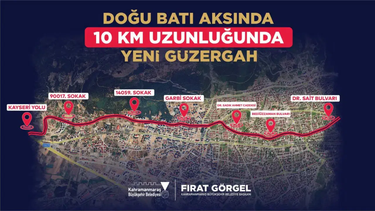 Kahramanmaraş'ta 10 km'lik yeni ulaşım aksı ile trafik yoğunluğu azalacak