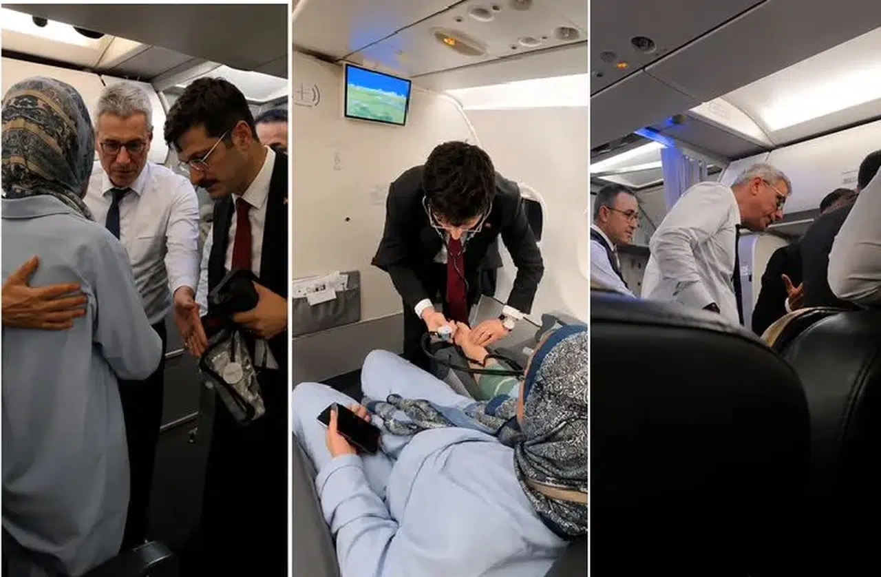 Uçakta Fenalaşan Yolcuya Bakan Memişoğlu'nun Ekibi Müdahale Etti