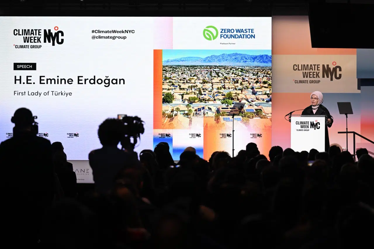 Emine Erdoğan, New York'ta iklim kriziyle mücadelede bireyleri çözümün parçası yapma vurgusu yaptı