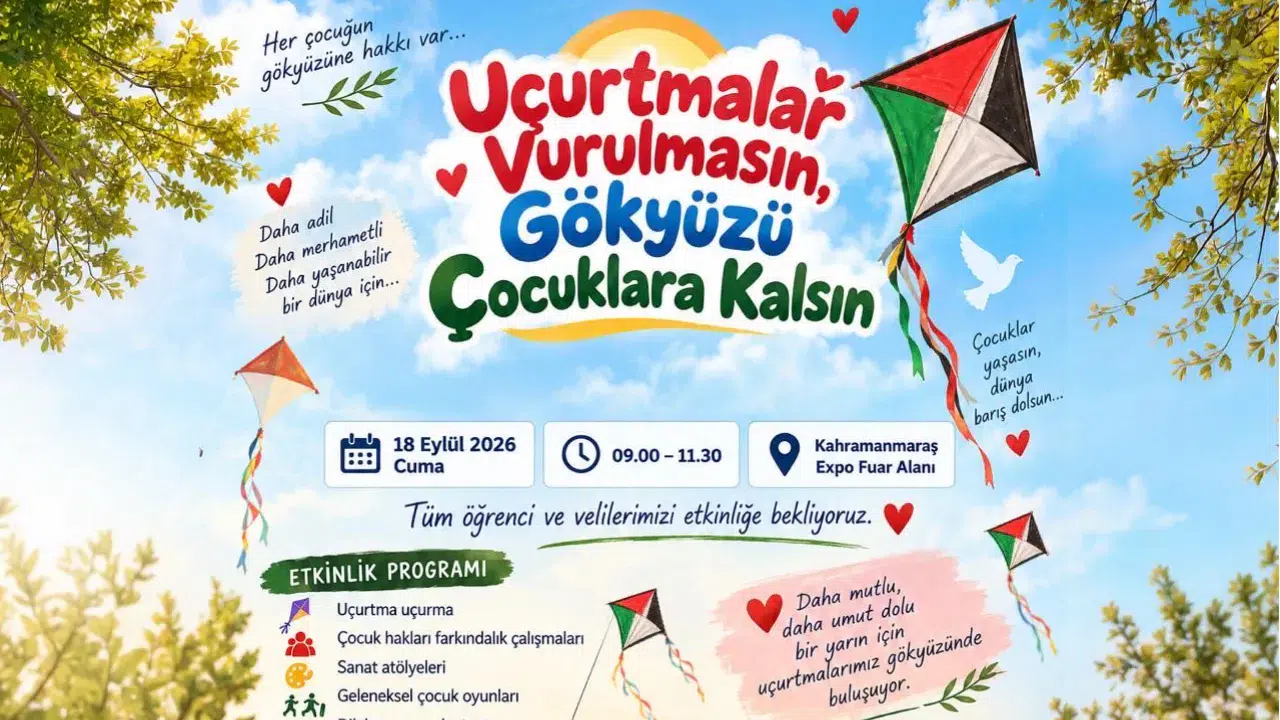 Kahramanmaraş’ta Uçurtmalar Filistinli Çocuklar İçin Uçacak