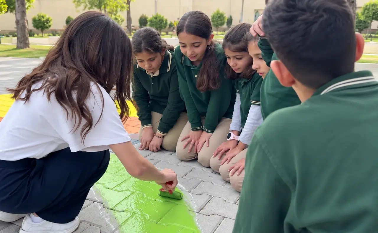 Kahramanmaraş’ta gençler okul bahçesine renk kattı