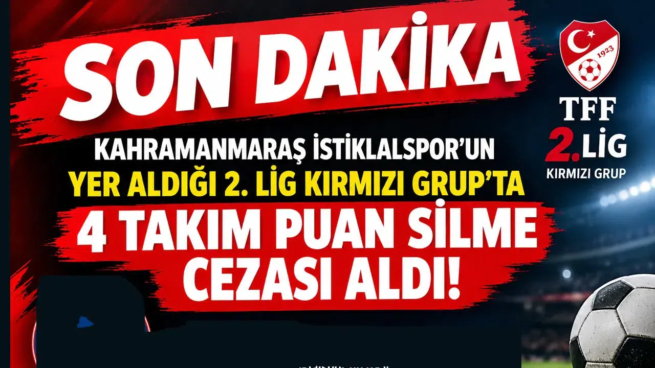 İstiklalspor’un Grubunda Dört Kulübe Puan Silme Cezası