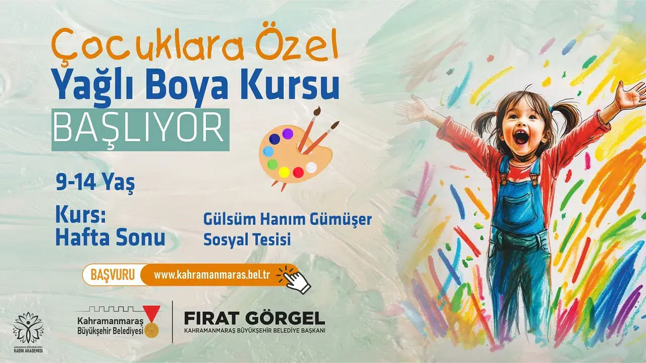 Kahramanmaraş'ta çocuklar için yeni yağlı boya kursu başlıyor!