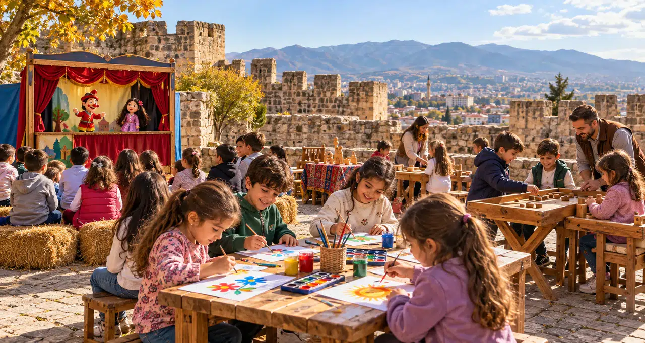 Kahramanmaraş Kalesi’nde çocuklara sanat etkinliği