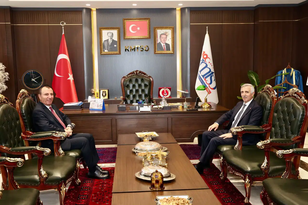 Vali Ünlüer’den Yeniden Seçilen KMTSO Başkanına Ziyaret
