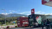 Bursaspor ile İstiklalspor Otobüsleri İzmir’de Karşılaştı